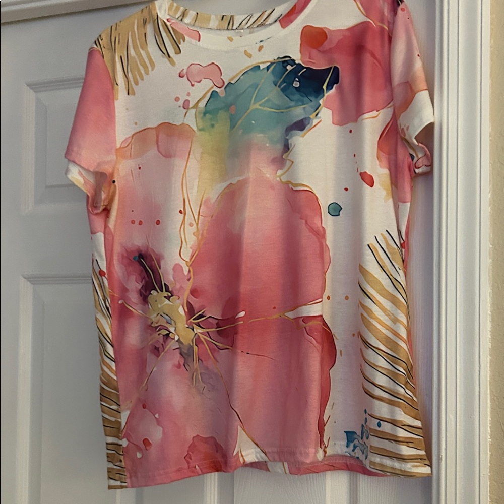 Colorful Abstract Print T-Shirt